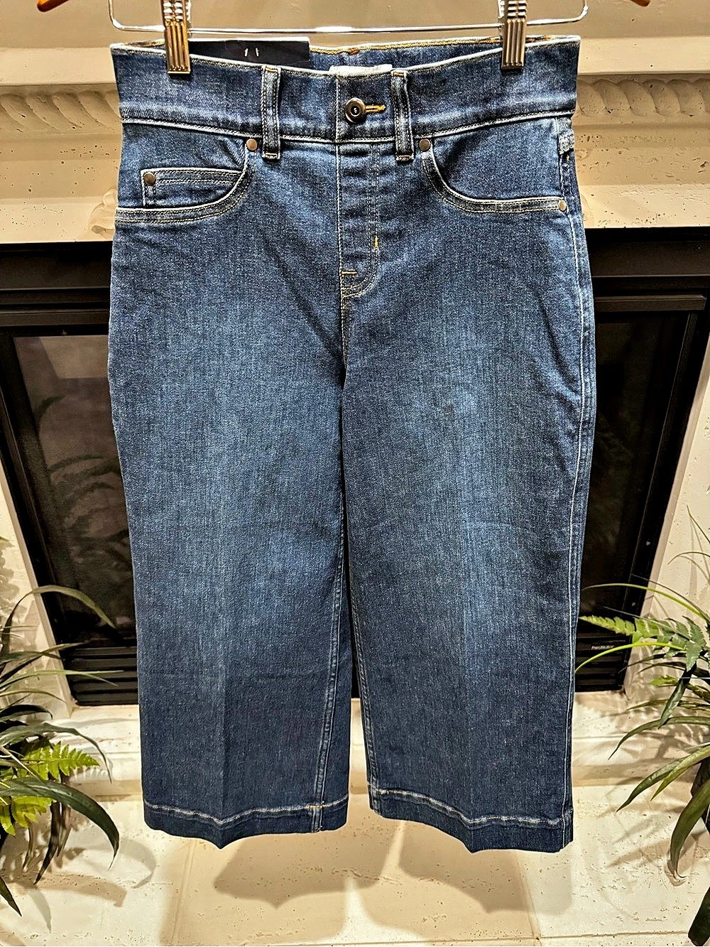 🆕 SPANX EveryWear Cropped Wide Leg Jeans
